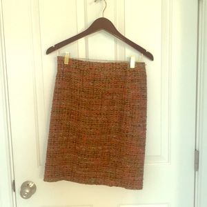 JCrew Polyester and Nylon Tweed pencil skirt